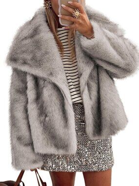 Cozy Faux Fur Oversized Winter Coat for Women - Stylish Warm Jacket